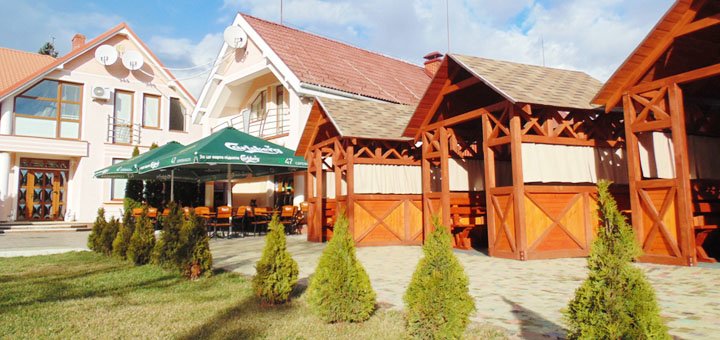 Cafe at the Anita Hotel in Uzhgorod. Book by promotion