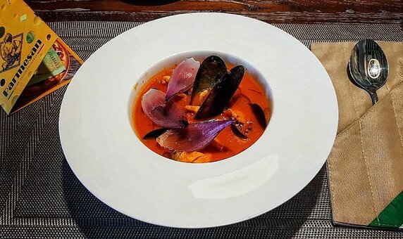 Promotion for italian dishes at the parmesan restaurant in mariupol. book with a discount