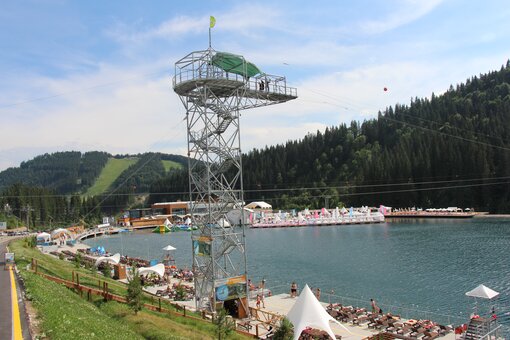 Bukovel hills Roller Bonfire Bike Zip in Bukovel. Try extreme entertainment with promotions.