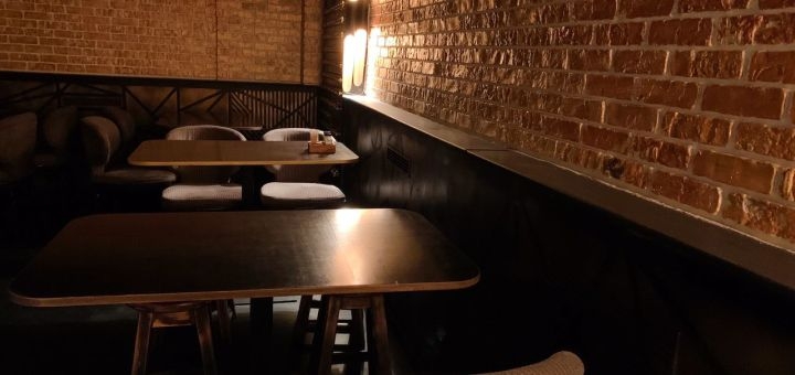 The inner room of the Cha Cha restaurant