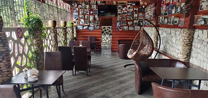 Leo Cafe in Kryvyi Rih. Stock.