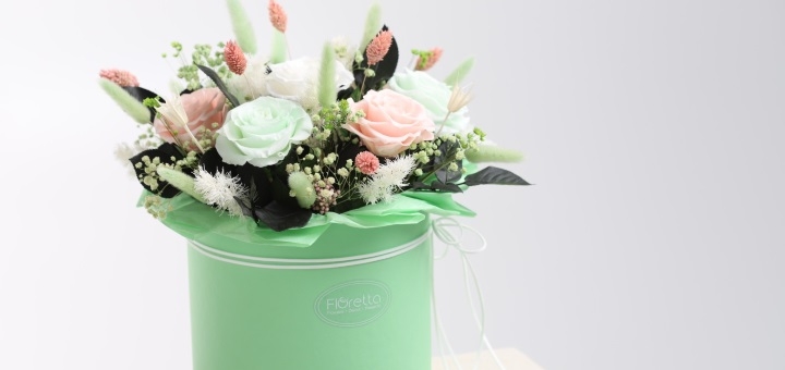 Designer flowers from the «Floretta» company. the order is inexpensive.