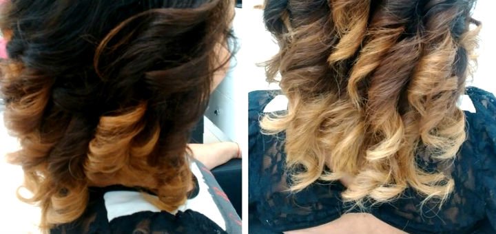 Ombre hair coloring in the City style beauty salon in Dnipro. Pay for hairdressing services at a discount.