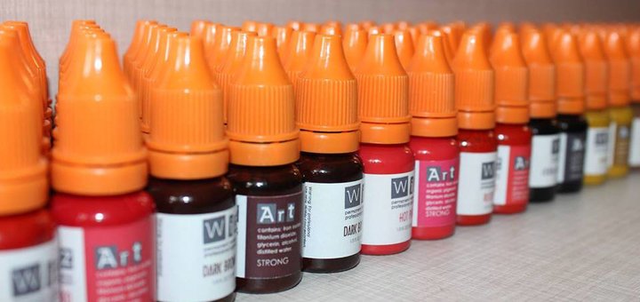 Пигменты для татуажа WizArt (США) в студии татуажа «Софт Тач» в Кривом Роге. Записывайтесь к профессиональному мастеру перманентного макияжа по скидке.