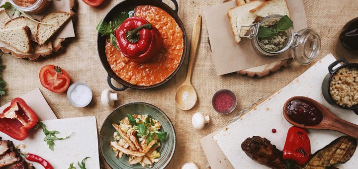 The menu of the restaurant «Black pig». Discounts on all dishes