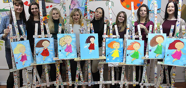 Painting lessons for children at the creative studio "Bezmezhnist" near Kiev. Sign up with a book