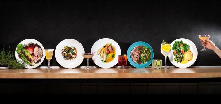 Large selection of dishes in the restaurant "3/4" in the Dnieper. Order at a discount
