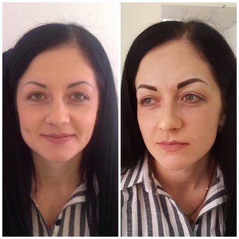 Permanent make-up powdery eyebrows in the beauty studio "Polaris" in Nikolaev. Sign up for a discount.